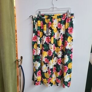 NWT T Tahari "Night Garden" Floral Midi Skirt